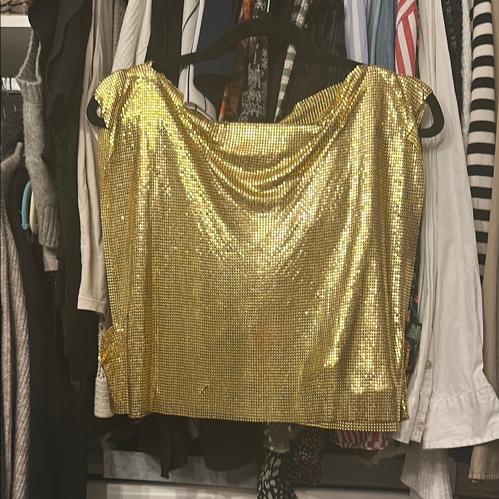 Gold Sequin Women's Top